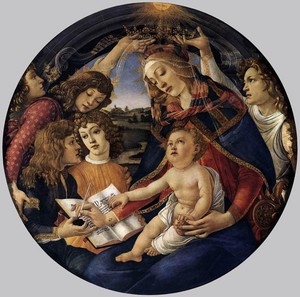 Wonderful-art-Oil-painting-Sandro-Botticelli-Madonna-of-the-Magnificat-amp-child