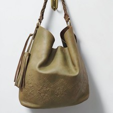 Hobo Isabella Fiore Gisela in pelle verde con cucitura diamantata