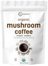 Organic Instant 10 in 1 Mushroom Coffee Powder, 28 Ounce (317 Servings) |... 