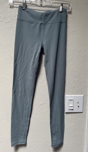 Athleta Mädchen Gr. L/12 grün hoch geschnitten Chit Chat Leggings Seitentaschen Fehler - Bild 2 von 9