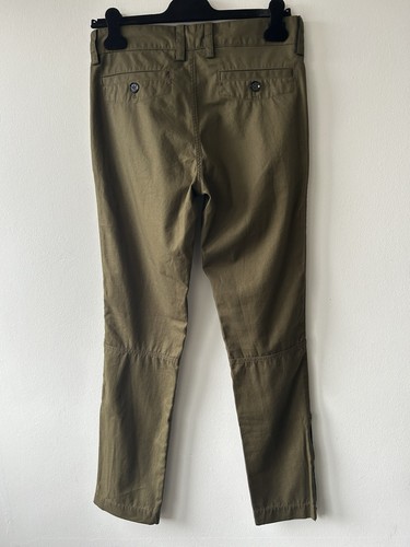 Men's ZARA SRPLS Khaki Green Trousers Size 30 Double Pocket Zip Details - Picture 2 of 5