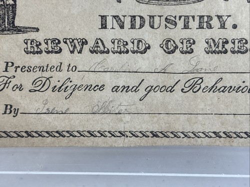 Recompensa al mérito con protección de pantalla para la industria del hogar escuela vintage 27H18 - Imagen 3 de 7