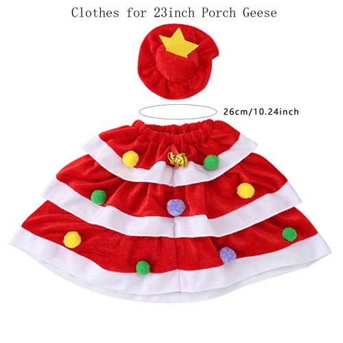 Porch Goose Christmas Costume Hat And Cape Holiday Outfit Clothing Costume Decor - Picture 20 of 23