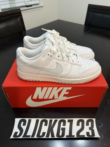 Nike Dunk Low White Pure Platinum Größe 9,5 getragen Top Zustand - Bild 3 von 8