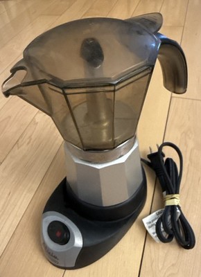 Delonghi EMK6 Alicia Electric Moka Espresso Coffee Maker 3 & 6 Cups