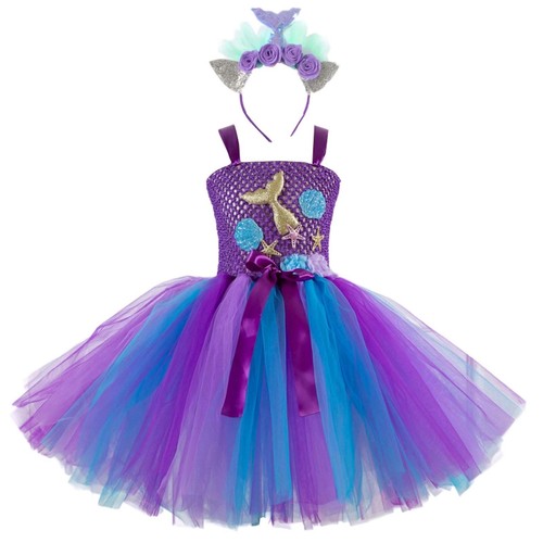 Disfraz de Halloween para niñas Vestido de lentejuelas con tocado - Imagen 2 de 33