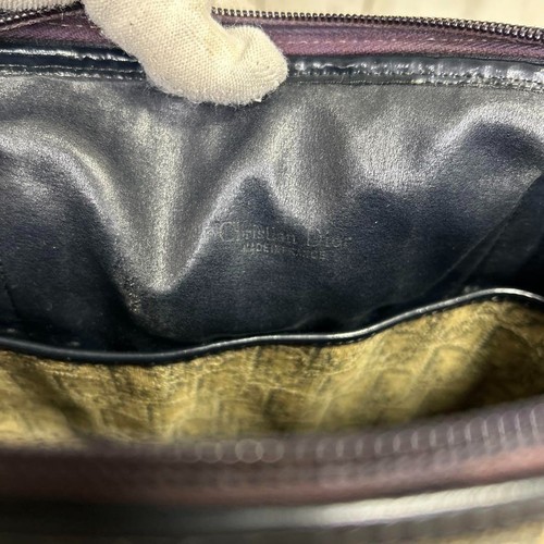 Bolso de Mano CHRISTIAN DIOR Trotter Logo Boston Cuero Lona Azul Marino Usado - Imagen 16 de 20