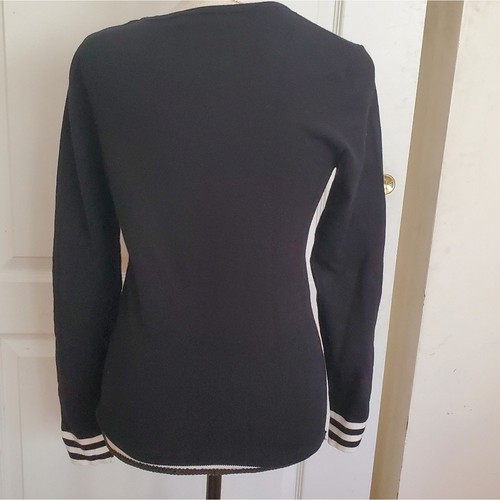 Karen Millen black sweater with pearls sz M - Picture 2 of 4