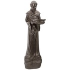 Northlight 24IN St. Francis of Assisi Dark Brown Bird Feeder Patio Garden Statue