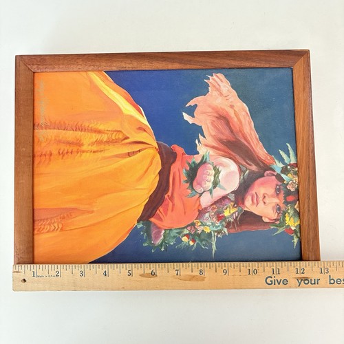 Suzy Papanikolas Signed 5/150 Limited Framed Canvas Print Miss Aloha Hula 13x10” - Picture 7 of 9