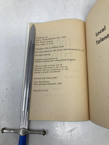 Local Talent by William Fuller First 1st Edition VG PB 1960 - Picture 4 of 7