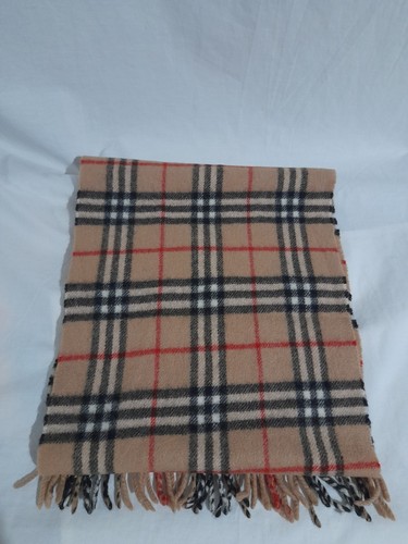 Vintage Burberry Beige Nova Check Wool Scarf 136cm X 30cm - Bild 3 von 6