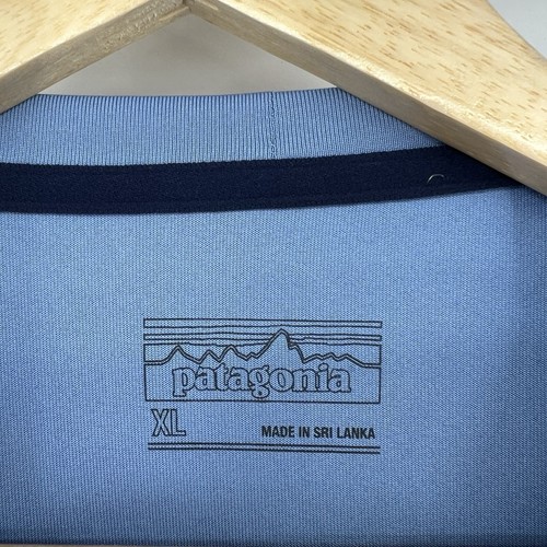 Patagonia atmungsaktives blaues Langarm-Logo-Shirt mit Rundhalsausschnitt XL - Bild 4 von 9