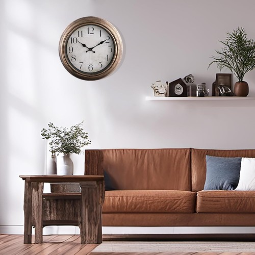 12" Wall Clock Silent Non Ticking Clock for Living Room Bedroom Kitchen Office - Picture 11 of 22