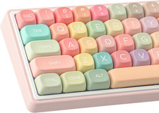 PBT Keycaps 126 Keys MOA Profile Cute Keycap Dye-Sublimation Rainbow Candy Keyca