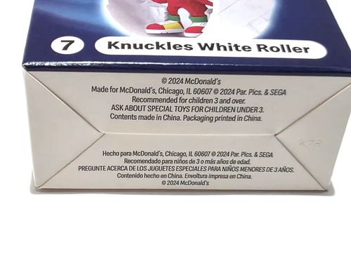 McDonalds Happy Meal Sonic 3 Knuckles Weiß Roller Neu in OVP - Bild 6 von 8