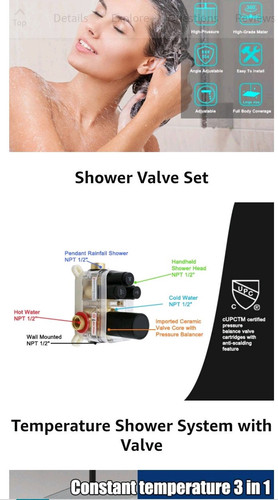 Backnets Concealed 3 Way Outlet Digital Mixer Valve Only Matte Black New - Picture 4 of 16