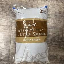 Hanes Absolutely Ultra Sheer pantyhose 3 pair pack slightly Imperfect