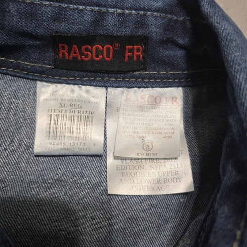Herren Rasco FR Pearl Snap Jeanshemd XL Flame Fire Resistant Workwear Utility - Bild 3 von 13