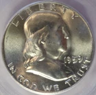 1959 p PCGS MS65 Silver FRANKLIN 1/2$ BLAST WHITE BEAUTY