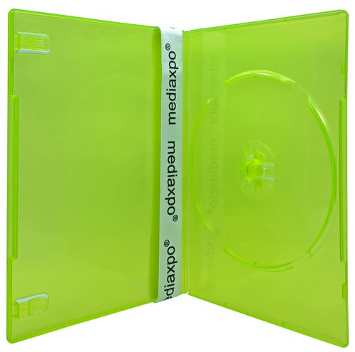 100 custodie DVD singole sottili colore verde chiaro 7 mm e 100 borse OPP - Foto 2 di 6