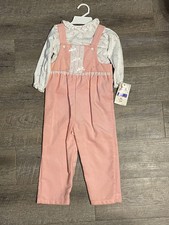 Vintage Baby Corduroy Overalls Buster Brown Pink Overalls Size 24 Months 2 piece