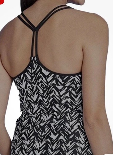 Kona Sol Damen Tankini Badeoberteil schwarz-weiß Racerback Gr. M - Bild 2 von 5