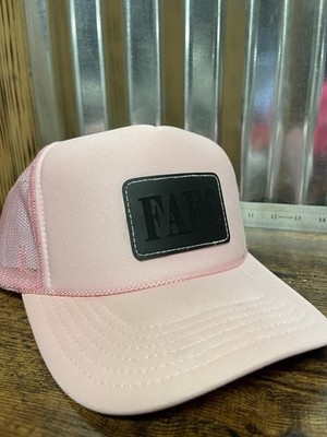 Otto Pink Hat Black FAFO Custom Made