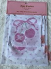 Set Of 3 Juicy Couture Home Pink Mesh Wash Bags Cherries Cherry Bows Hearts NEW