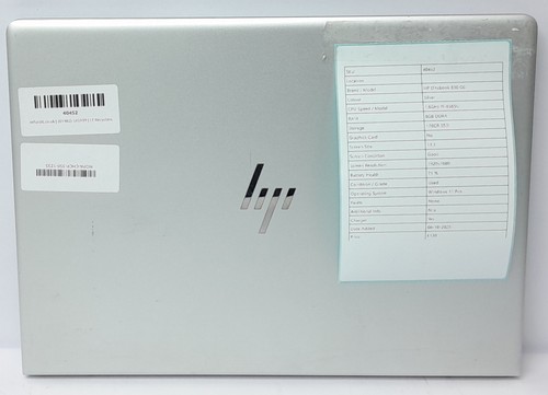 Laptop HP i5 SSD Elitebook 830 G6 Windows 11 Pro I5-8365U - 13.3" - 128GB SSD - Picture 6 of 7