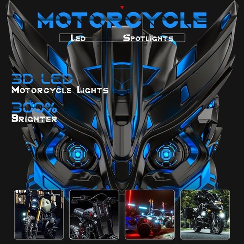 LED Motorcycle Light 13W Driving Lamp Dual Light Mode Wide Voltage 9-60V - Picture 8 of 8