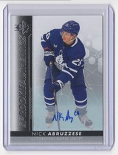 2022-23 SP Rookie Authentics Signatures Nick Abruzzese Rookie Auto Toronto Maple