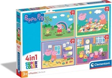 Peppa Pig Puzzle 4 jigsaw Puzzles in 1 Box 12 16 20 24pc puzzles