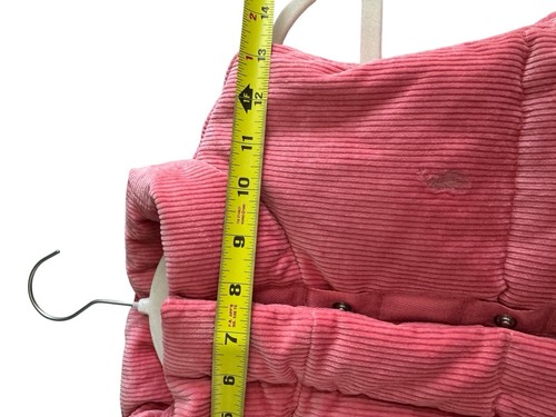 Polo Ralph Lauren Girls Stretch Corduroy Down Puffer Vest Pink L 12/14 - Picture 9 of 12