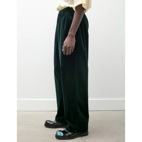 Acne Studios Velvet Trousers Dark Green Elasticated Wide Cut - 52 L/XL NWT $510 - Picture 2 of 14