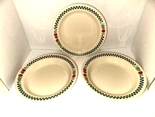 (Set of 3) Corelle FARMFRESH Apple 8 1/2" Rimmed SOUP BOWLS (USA)