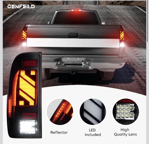 Tail Lights Assembly + LED lights + 3rd Brake Light, Smoked Lens + TI - Foto 2 di 11