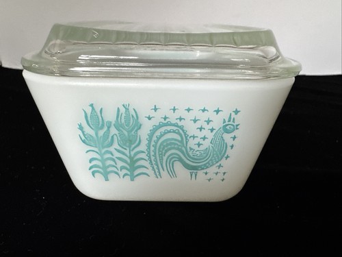 VINTAGE PYREX AMISH BUTTERPRINT  REFRIGERATOR DISH SET w Lids 8 PIECES CLEAN - Picture 11 of 24