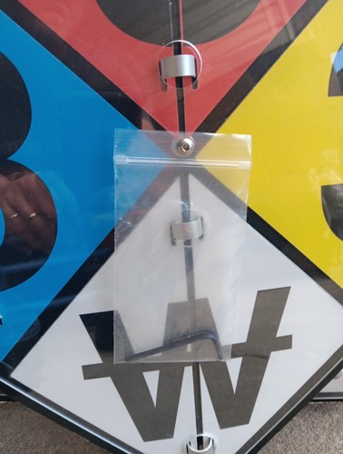 15.5" NFPA Aluminum Flip Panel Placard Sign Hazmat W/ Clear Cover - Picture 3 of 4
