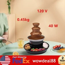 Chocolate Fountain Machine 3 Tier Stainless Steel Luxury Cheese Cascading Fondue