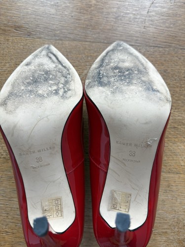 Karen Millen Red Patent Leather Court Shoe - Size 5UK 38EU - Picture 9 of 11