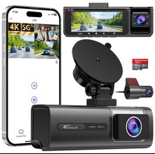 3 Channel 5G WiFi Dash Cam 4K1080P1080P Dash Cam Front and Rear