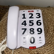 Home Intuition Phone Big Button Corded Landline Telephone Tested
