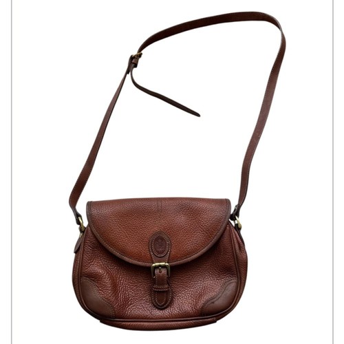 90s Vintage Liz Claiborne Brown leather Vintage Bag Leather Crossbody Bag - Picture 2 of 5