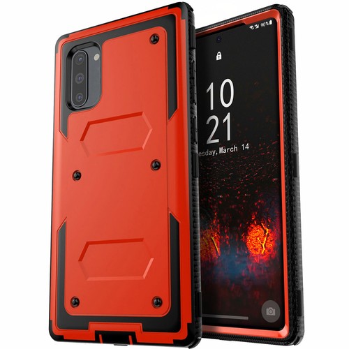 Orange Case For Samsung Galaxy Note10/Note10+ 5G Dual Layer Cover Tempered Glass - Picture 17 of 18