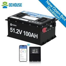 48V 100Ah LiFePO4 Golf Cart Battery Metal Case Bluetooth Monitor Club Car