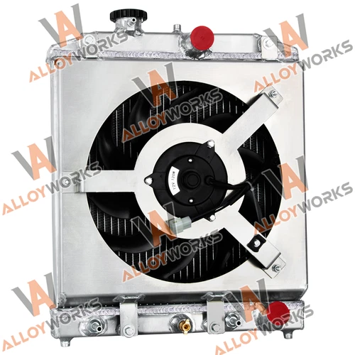 2-Row Radiator Shroud Fan For Honda Civic 92-00 D15 D16 EK EG Acura Integra GS. - Picture 2 of 11