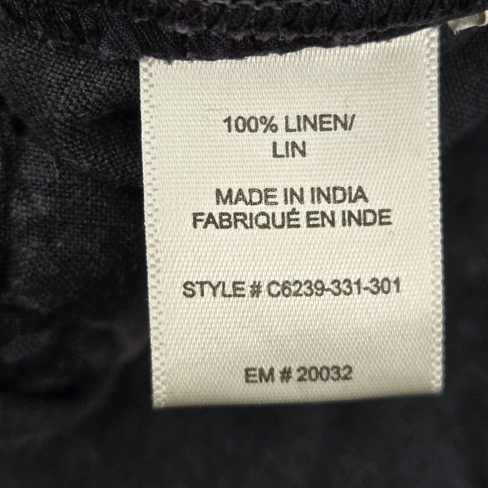 Mono de mujer Cloth & Stone M negro lino cordón sin mangas 20" entrepierna Foto 3 de 4