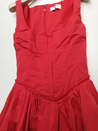 House of CB 'Cupid' scharlachrotes Plissee-Minikleid L 12/14 längere Länge 4414 - Bild 6 von 8