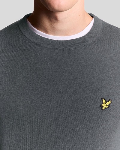🚨LYLE & SCOTT Baumwolle Merino Rundhals Pullover Pulli KN2110VC Shadow - Bild 5 von 6